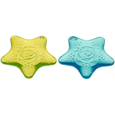 Vital Baby Успокояващи гризалки с охлаждащ ефект Vital Baby - Звезди, 2 броя, синя и зелена (V-444271)