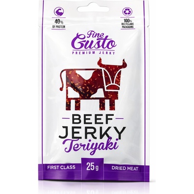 Fine Gusto sušené maso Beef Jerky Teriyaki 25 g