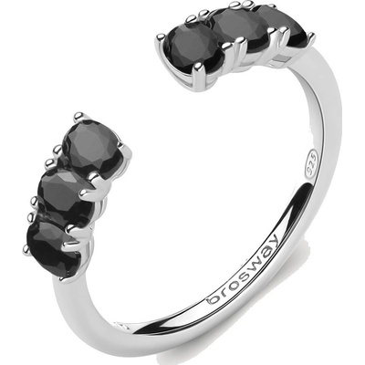 Brosway Strieborný prsteň Fancy Mystery Black FMB11 S