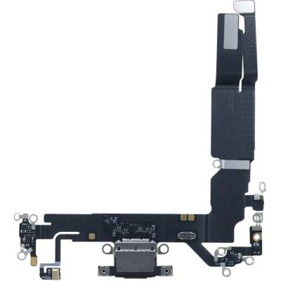 Nabíjecí obvod + Flex kabel iPhone 16 (EU / UK / CA) – černý IPH2328