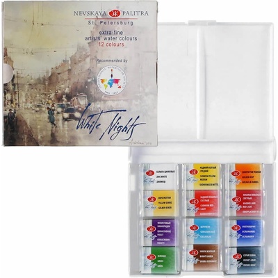 Nevskaya Palitra Akvarelové barvy White Nights sada 12 ks – Sleviste.cz