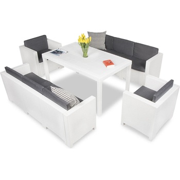 BICA Бели техноратанови мебели Colorado Apetito 8 Bica (BCCOL8BL)