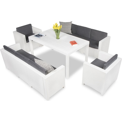 BICA Бели техноратанови мебели Colorado Apetito 8 Bica (BCCOL8BL)