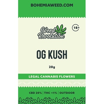 Weed Revolution Og Kush Outdoor CBD 20% THC 1% 20 g