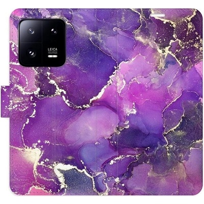 Pouzdro iSaprio flip Purple Marble Xiaomi 13 Pro