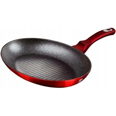 BerlingerHaus Grilovací pánev BURGUNDY METALLIC 25 cm s mramorovým povrchem