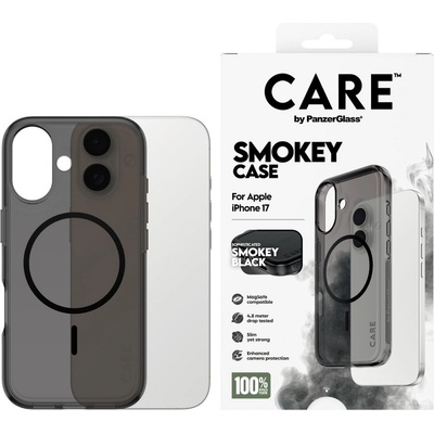Panzer Калъф CARE - Smokey, iPhone 17, MagSafe, Black (5715685026959)