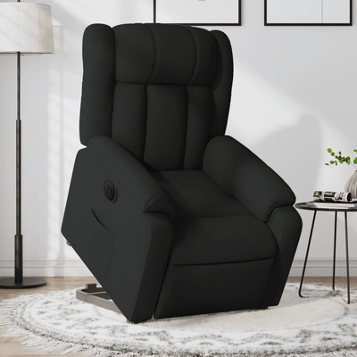 vidaXL 3205012 Elektrické zvedací polohovací křeslo textil Černá