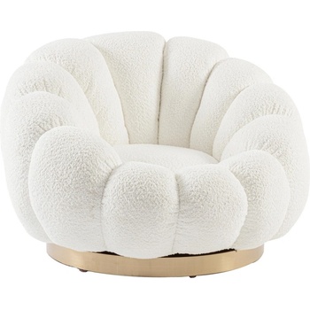 Bizzotto Въртящ се фотьойл florel бял (0743875)