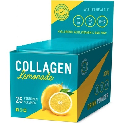 WoldoHealth Mořský a hovězí kolagen citronáda 25 x 12 g