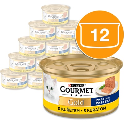 Gourmet Gold králičie, kuracie, losos, obličky 12 x 85 g