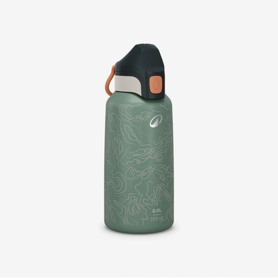 Quechua detská antikorová fľaša zeleno-béžová 600 ml