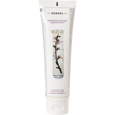 KORRES Маска за суха и изтощена коса с бадем и ленено семе, 125 ml