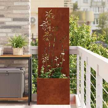 vidaXL Екран за градинска неприкосновеност Ръждясало 50 x 150 cm (876454)
