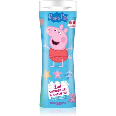 Peppa Pig Shower gel & Shampoo 2 v 1 pre deti Cherry 300 ml