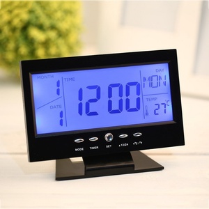 Foxgood Часовник с голям LCD дисплей DS-8082 - Черен (19115-black) Будилник