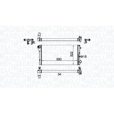 Chladič motora, chladič vody MAGNETI MARELLI 350213161500