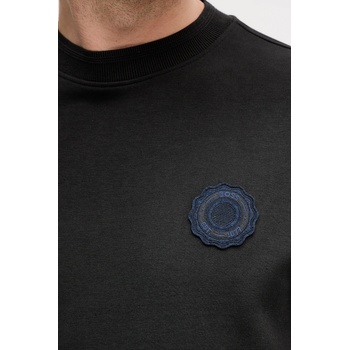 BOSS Orange Суичър BOSS Orange We_Varsity мъжки в черно с изчистен дизайн 50556004 (50556004)