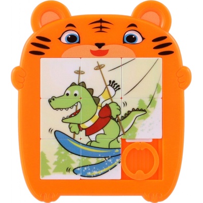 Teddies Přesouvačka hlavolam zvířátko plast 9x10cm na kartě