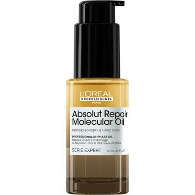 Dvojfázový olej pre všetky typy poškodených vlasov Loréal Professionnel Serie Expert Absolut Repair Molecular Oil - 30 ml - L’Oréal Professionnel