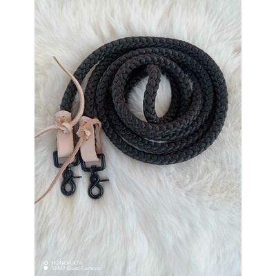 Horse life Jednodílné provazové otěže z kulatého lanačerná – Zboží Dáma