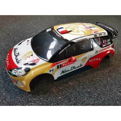 Modelcentrum Priehľadná karoséria Citroën DS3 WRC Total Abu Dhabi 1:10 vrátane obtlačkov a príslušenstva