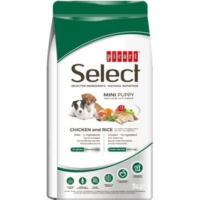 Piensos Picart PICART SELECT MINI PUPPY с пиле и ориз e пълноценна храна за мини породи кучета на възраст до 10 месеца, 10 кг - Испания - 030103-01