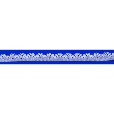 Silonové čipka - biela - šířka 1 cm