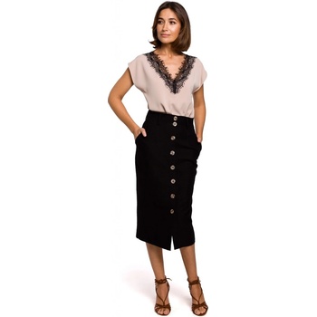 Stylove Woman's Blouse S206 hnedá krémová