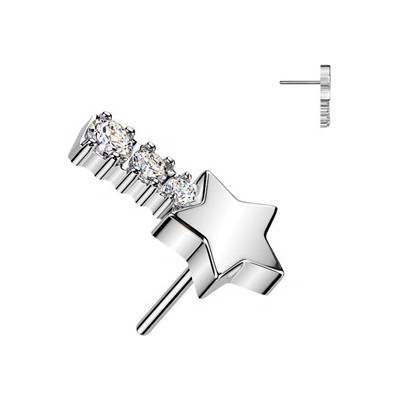Šperky4U Ozdobná část k PUSH IN piercingu TITAN TIT1662