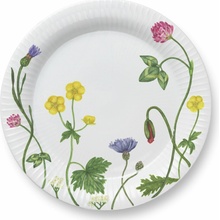 Dezertný tanier HAMMERSHOI SUMMER - WILD FLOWERS 22 cm, biela, porcelán, Kähler