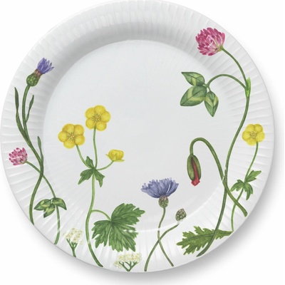 Dezertný tanier HAMMERSHOI SUMMER - WILD FLOWERS 22 cm, biela, porcelán, Kähler
