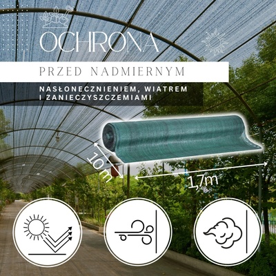 Stínící tkanina 170cm x 10m, 95% zastínění, zelená SPRINGOS SN0036