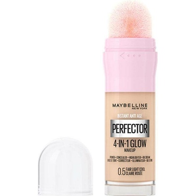 Maybelline Instant Age Rewind Perfector 4-in-1 Glow rozjasňující make-up pro přirozený vzhled 0.5 Fair Light Cool 20 ml