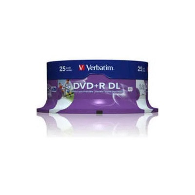 Verbatim DVD+R 8.5Gb 8X - Шпиндел 25бр. Dual layer Printable