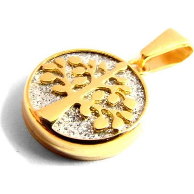 Steel Jewelry Přívěsek zlatý strom života z chirurgické oceli PR500436