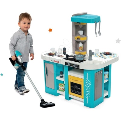 Smoby Set kuchyňka elektronická Tefal Studio 360° XL Bubble a vysavač Rowenta Air Force se zvukem