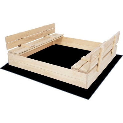 SPRINGOS ZUZA 120N pískoviště s krytem 120x120 cm + podložka – Zboží Dáma