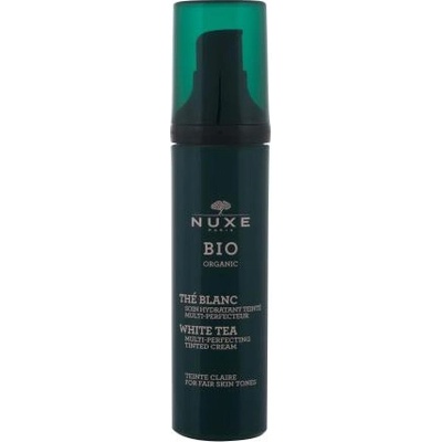 NUXE Bio Organic White Tea Tinted Cream Fair Skin Tones хидратиращ крем за уеднаквяване тена на лицето 50 ml за жени