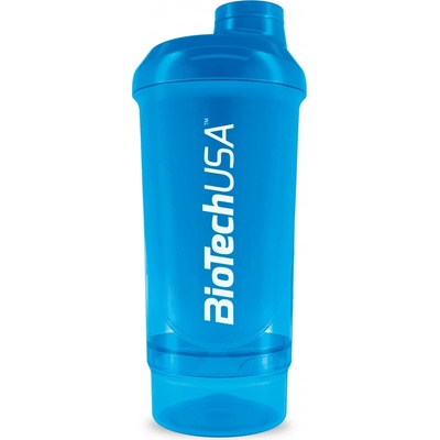 BIOTECH USA Shaker WAVE+ COMPACT 500 ml (+150 ml) modrý