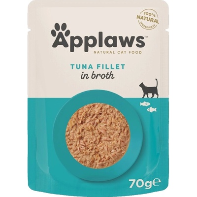 Applaws Cat Natural filet z tuňáka in Broth 48 x 70 g