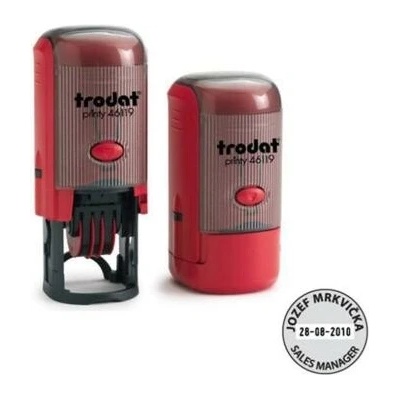 Trodat Printy dater 46119 Ø 19mm odtlačok červený TR246121