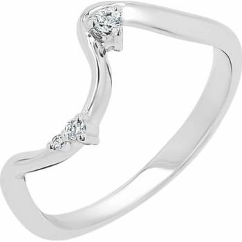 Eppi Vlnitý prsteň s lab grown diamantmi Lydie R48830