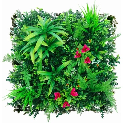 Umělý květinový panel Dracaena roze orchidee 50x50
