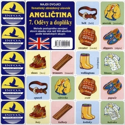 Infoa Pexeso Angličtina 7. Oděvy a doplňky