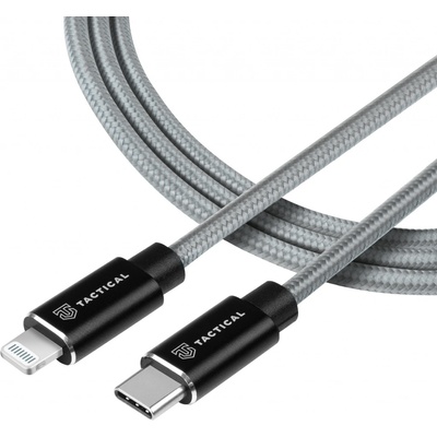 Tactical KP31216 Aramid extra pevný, USB-C/Lighting MFI, 0,3m, sivý
