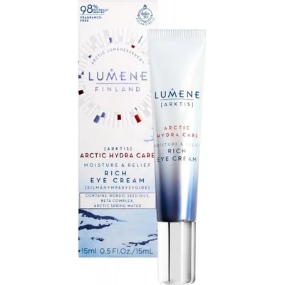 Lumene Arctic Hydra Care Rich Eye Cream - Хидратиращ и успокояващ околоочен крем за суха и чувствителна кожа, 15мл