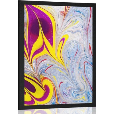 Plakát abstrakce ve stylu Ebru - 40x60 no frame