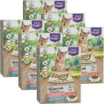 Stuzzy Cat Shreds MULTIPACK стерилизиран накъсано месо от треска и сьомга 6 x (12 x 85 г)