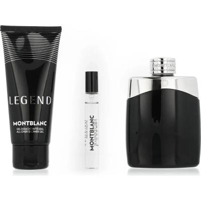 Mont Blanc Legend for Men комплект за мъже Eau de Toilette 100 ml + Eau de Toilette 7, 5 ml + Душ гел опция Black - White Cover